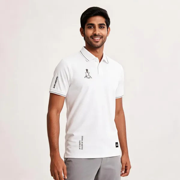 White_Cotton_Regular_Fit_Jat_Born_Warrior_Polo_T-Shirt_For_Men