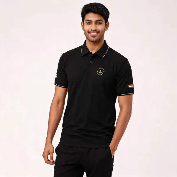 Black_Cotton_Lycra_Regular_Fit_Indian_Navy_Polo_T-Shirt_For_Men