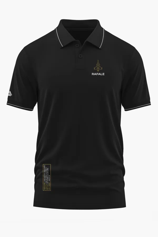 RAFALE_MULTIROLE_FIGHTER_JET_POLO_T-SHIRT_-_Black,_XXL