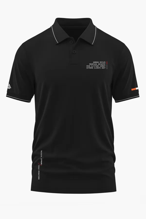 GORKHA_RIFLES_TACTICAL_POLO_T-SHIRT_-_Black,_XXL