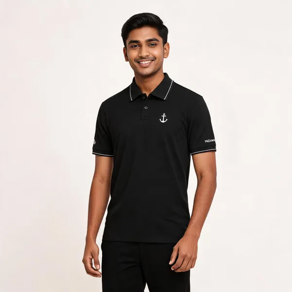 Black_Cotton_Blend_Regular_Fit_Indian_Navy_Honor_Polo_T-Shirt_For_Men