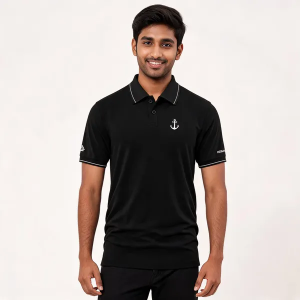 Black_Cotton_Blend_Regular_Fit_Indian_Navy_Honor_Polo_T-Shirt_For_Men