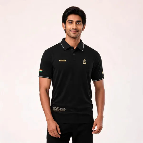 Black_Cotton_Lycra_Regular_Fit_Indian_Navy_Polo_T-Shirt_For_Men