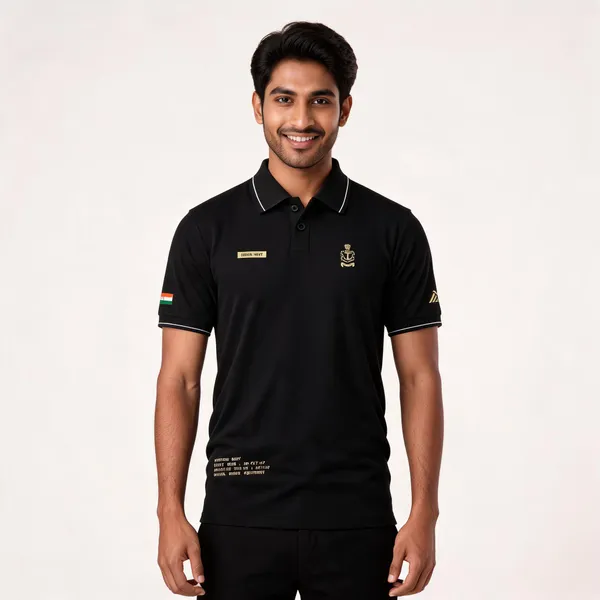 Black_Cotton_Lycra_Regular_Fit_Indian_Navy_Polo_T-Shirt_For_Men