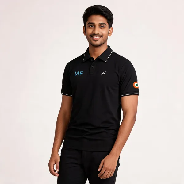 Black_Cotton-Lycra_Regular_Fit_Iaf_Prestige_Polo_T-Shirt_For_Men