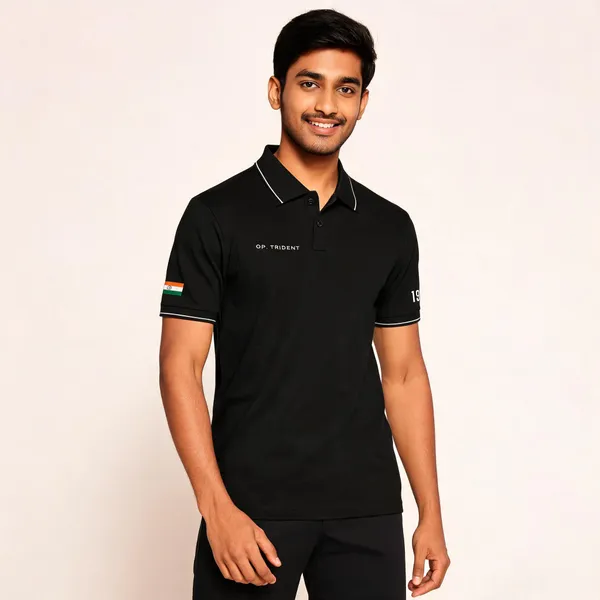 Black_Cotton_Blend_Regular_Fit_Polo_T-Shirt_For_Men