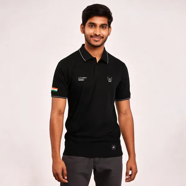 Black_Cotton_Blend_Regular_Fit_Polo_T-Shirt_For_Men