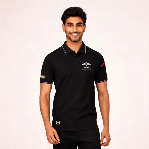 Black_Cotton_Blend_Regular_Fit_Polo_T-Shirt_For_Men