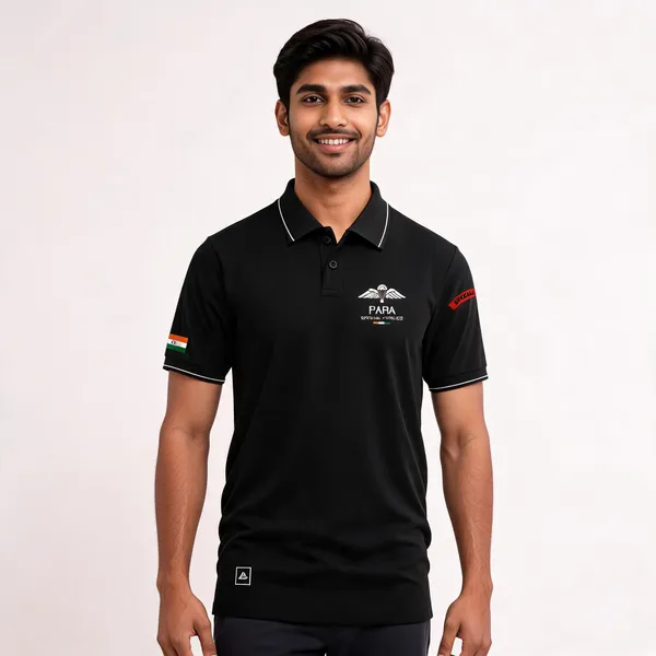 Black_Cotton_Blend_Regular_Fit_Polo_T-Shirt_For_Men
