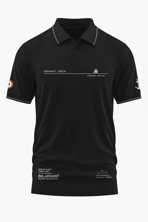 ARIHANT_CREW_SILENT_GUARDIAN_POLO_T-SHIRT_-_Black,_XXL