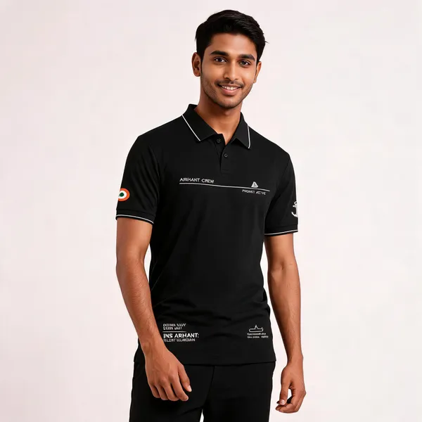 Black_Cotton_Blend_Regular_Fit_Polo_T-Shirt_For_Men
