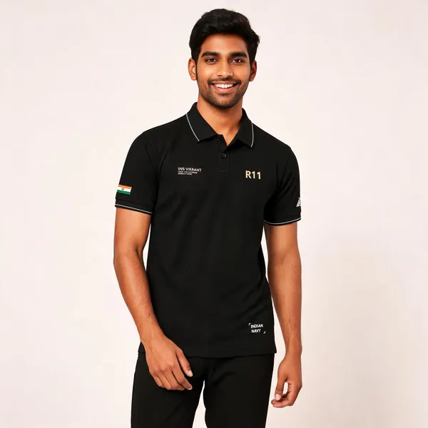 Black_Cotton_Lycra_Regular_Fit_Polo_T-Shirt_For_Men