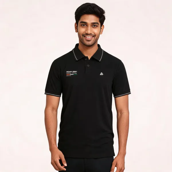 Black_Cotton_Blend_Regular_Fit_Army_Special_Forces_Polo_T-Shirt_For_Men