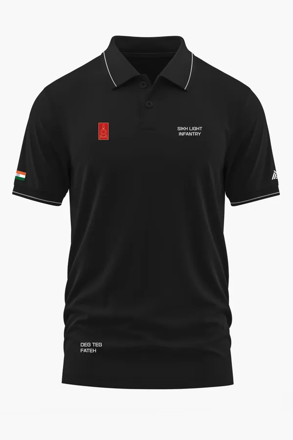 SIKH_LIGHT_INFANTRY_POLO_T-SHIRT_-_Black,_XXL