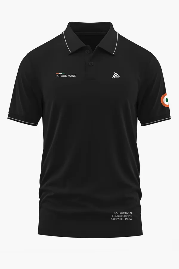 IAF_COMMAND_POLO_T-SHIRT_-_Black,_XXL