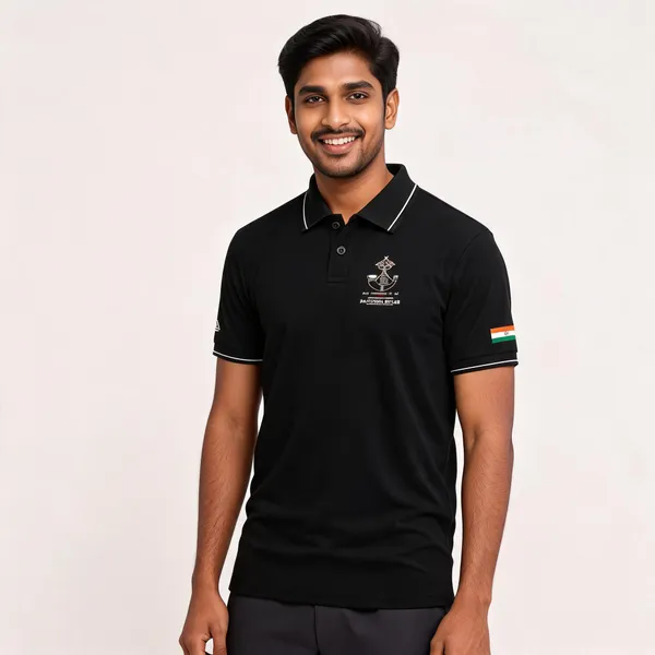 Black_Cotton-Lycra_Regular_Fit_Rajputana_Rifles_Legacy_Polo_T-Shirt_For_Men
