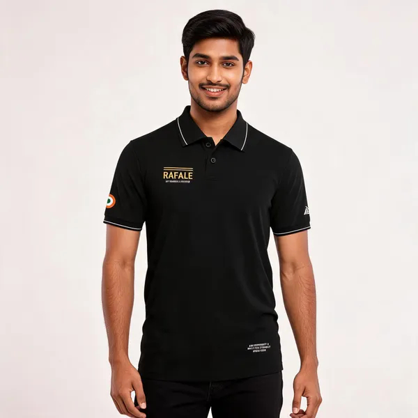 Black_Cotton_Lycra_Regular_Fit_Rafale_Omnirole_Aircraft_Polo_T-Shirt_For_Men