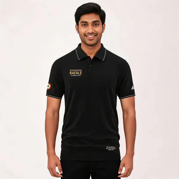 Black_Cotton_Lycra_Regular_Fit_Rafale_Omnirole_Aircraft_Polo_T-Shirt_For_Men