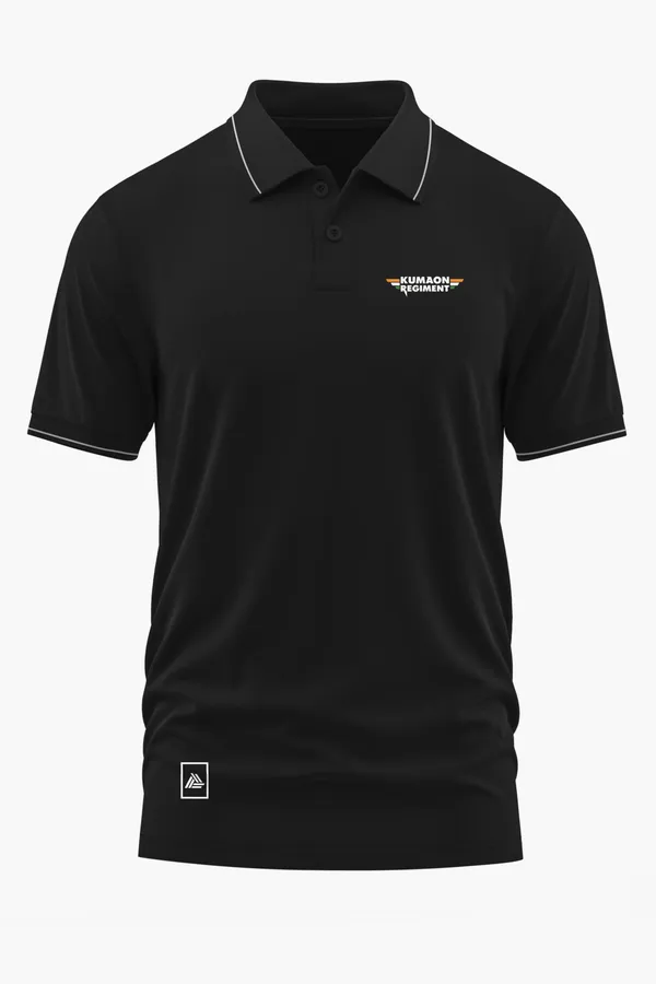 KUMAON_REGIMENT_POLO_T-SHIRT_-_Black,_XXL