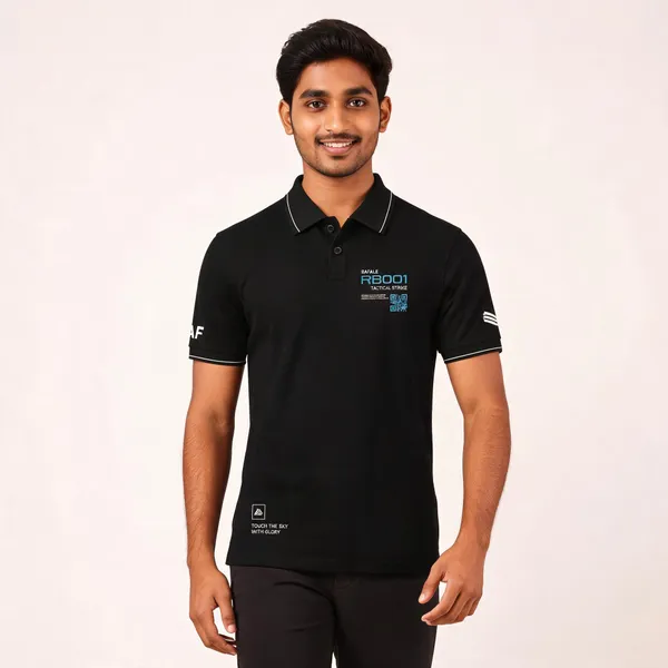 Black_Cotton_Blend_Regular_Fit_Rafale_Tactical_Strike_Polo_T-Shirt_For_Men