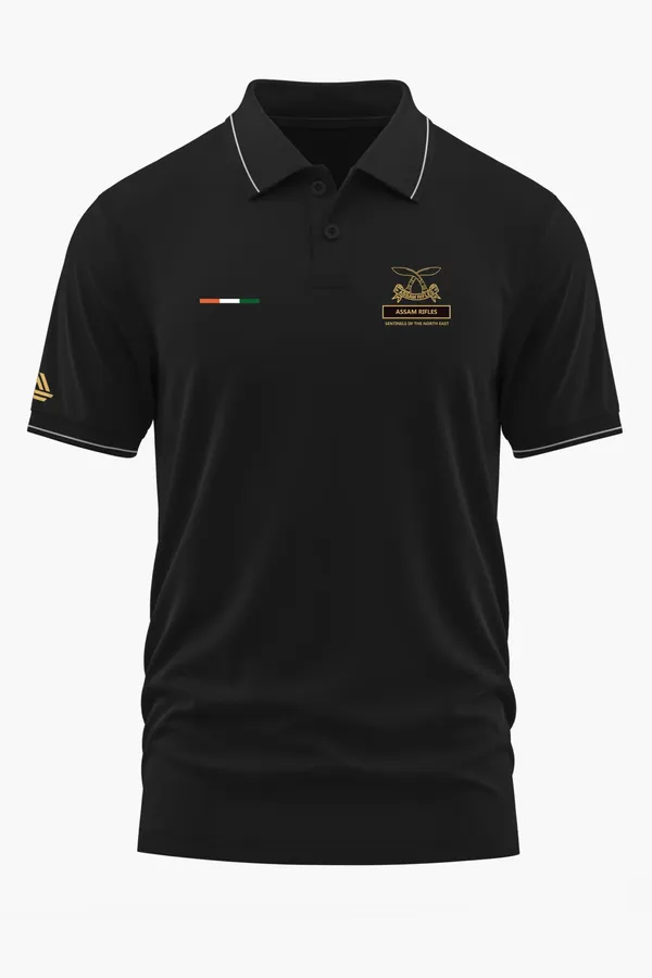 ASSAM_RIFLES_POLO_T-SHIRT_-_Black,_XXL