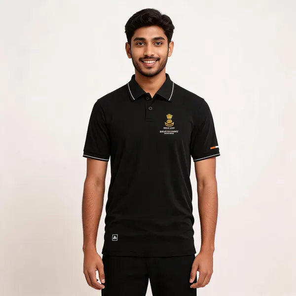 Black_Cotton-Lycra_Regular_Fit_Bihar_Regiment_Polo_T-Shirt_For_Men