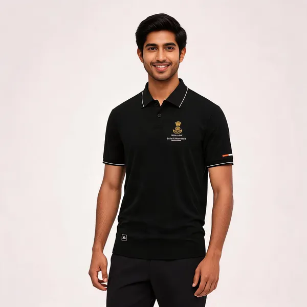 Black_Cotton-Lycra_Regular_Fit_Bihar_Regiment_Polo_T-Shirt_For_Men