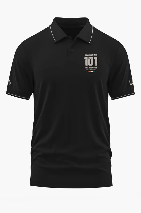 SQN_NO._101_THE_FALCONS_POLO_T-SHIRT_-_Black,_XXL