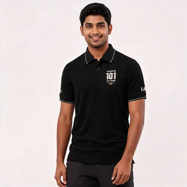 Black_Cotton_Lycra_Regular_Fit_Polo_T-Shirt_For_Men