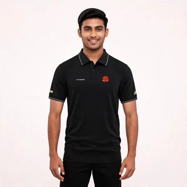 Black_Cotton_Lycra_Regular_Fit_Sikh_Regiment_Polo_T-Shirt_For_Men
