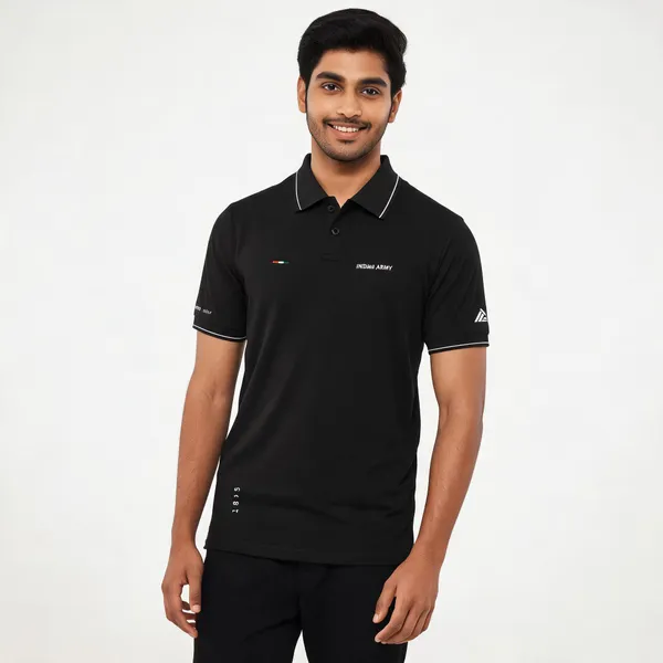 Black_Cotton_Lycra_Regular_Fit_Army_Honor_Polo_T-Shirt_For_Men