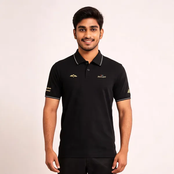 Black_Cotton_Lycra_Regular_Fit_Parachute_Regiment_Polo_T-Shirt_For_Men