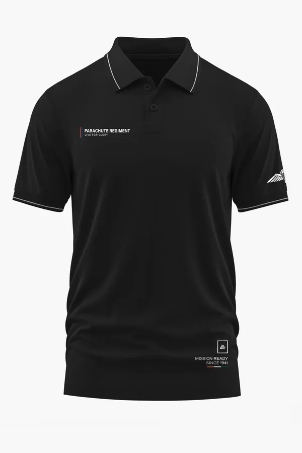 PARACHUTE_REGIMENT_LIVE_FOR_GLORY_POLO_T-SHIRT_-_Black,_XXL