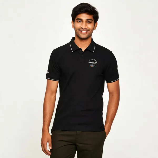 Black_Cotton-Lycra_Regular_Fit_Iaf_Mig-29_Polo_T-Shirt_For_Men