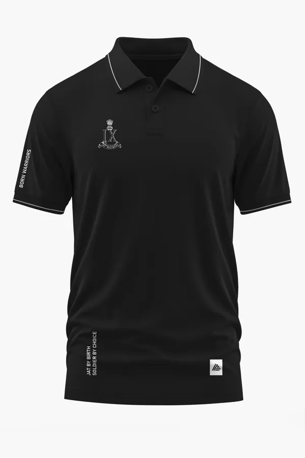 JAT_BORN_WARRIOR_POLO_T-SHIRT_-_Black,_XXL