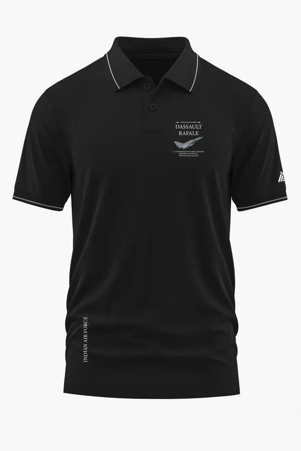 DASSAULT_RAFALE_STRIKE_POLO_T-SHIRT_-_Black,_XXL