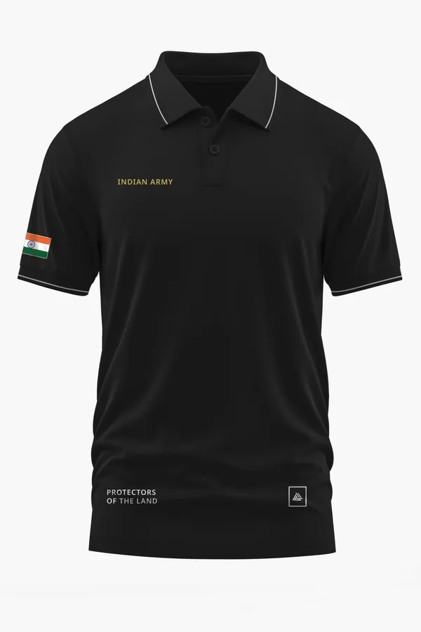 INDIAN_ARMY_ELITE_POLO_T-SHIRT_-_Black,_XXL