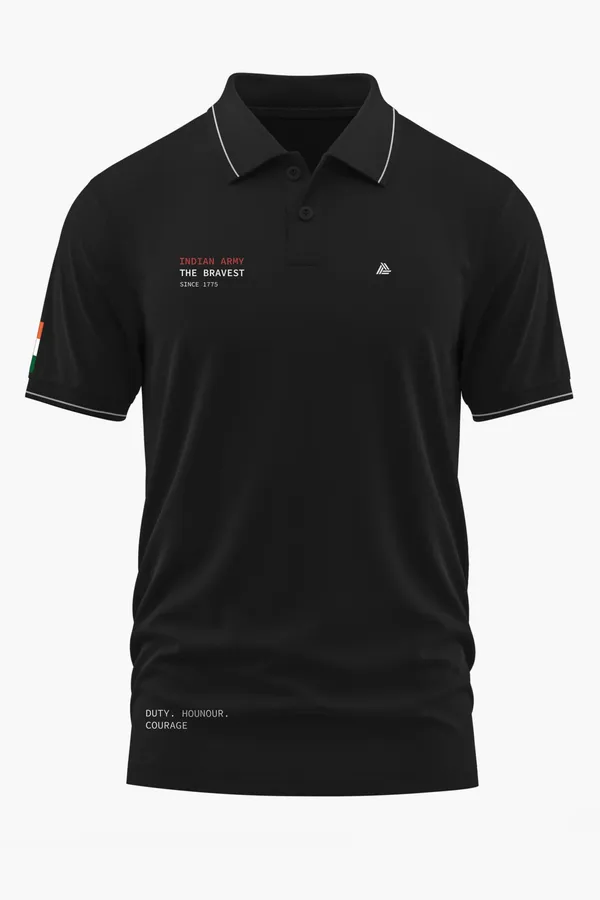 ARMY_THE_BRAVEST_POLO_T-SHIRT_-_Black,_XXL