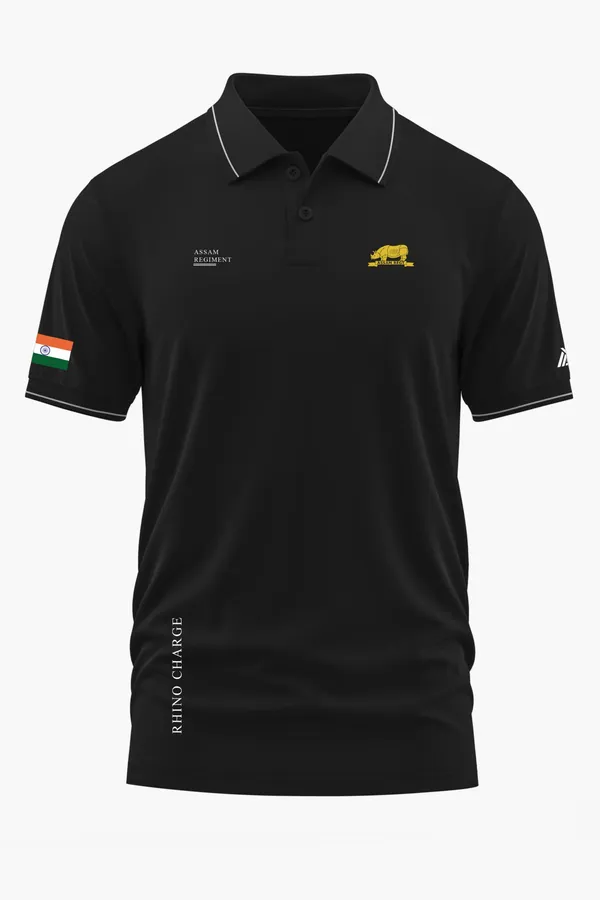 ASSAM_REGIMENT_POLO_T-SHIRT_-_Black,_XXL