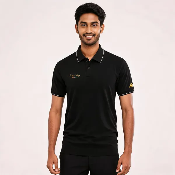 Black_Cotton_Lycra_Regular_Fit_Indian_Army_Signature_Polo_T-Shirt_For_Men