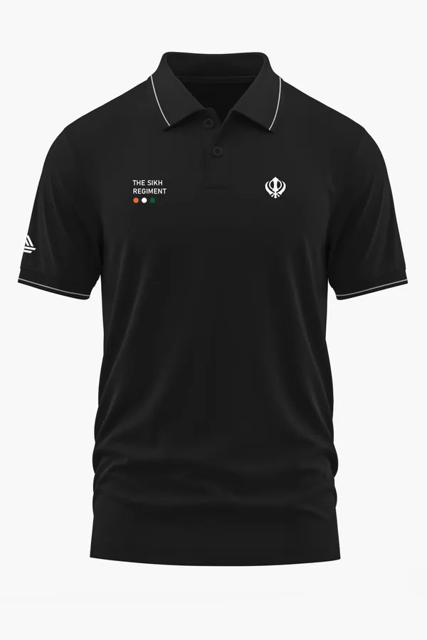 SIKH_REGT._PRIDEPOLO_T-SHIRT_-_Black,_XXL