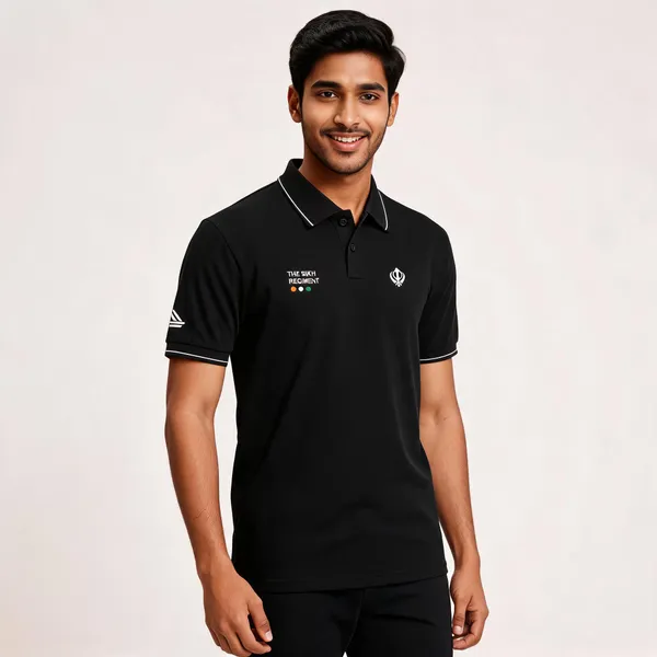 Black_Cotton_Regular_Fit_Sikh_Regiment_Pride_Polo_T-Shirt_For_Men