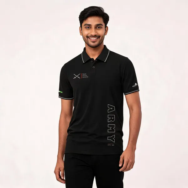 Black_Cotton_Blend_Regular_Fit_Army_Service_Before_Self_Polo_T-Shirt_For_Men
