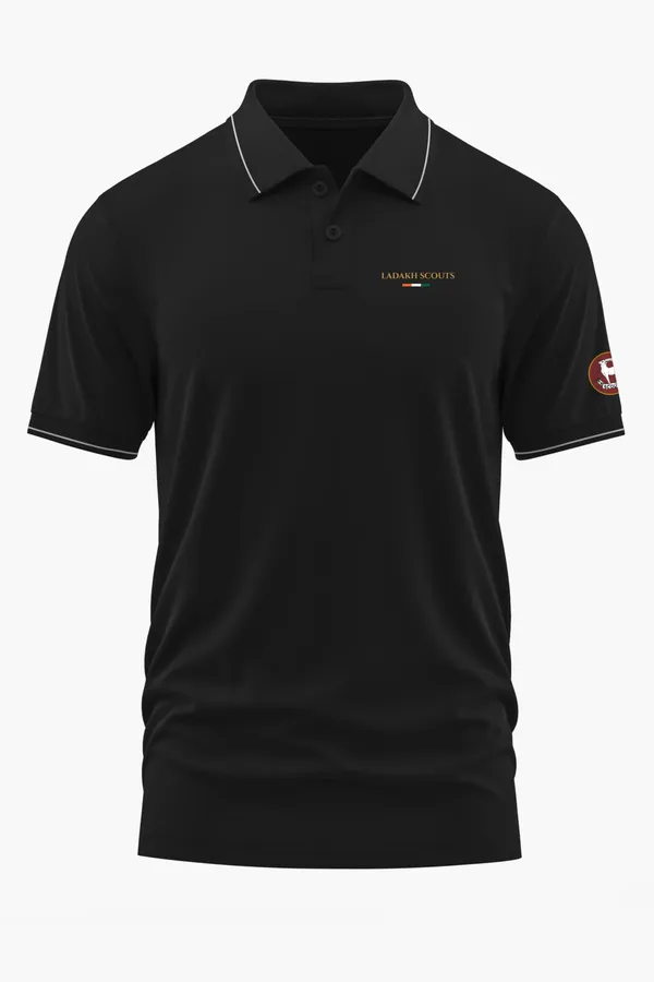 LADAKH_SCOUTS_POLO_T-SHIRT_-_Black,_XXL