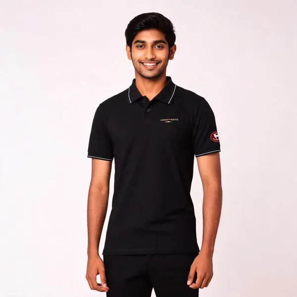 Black_Cotton_Lycra_Regular_Fit_Ladakh_Scouts_Polo_T-Shirt_For_Men