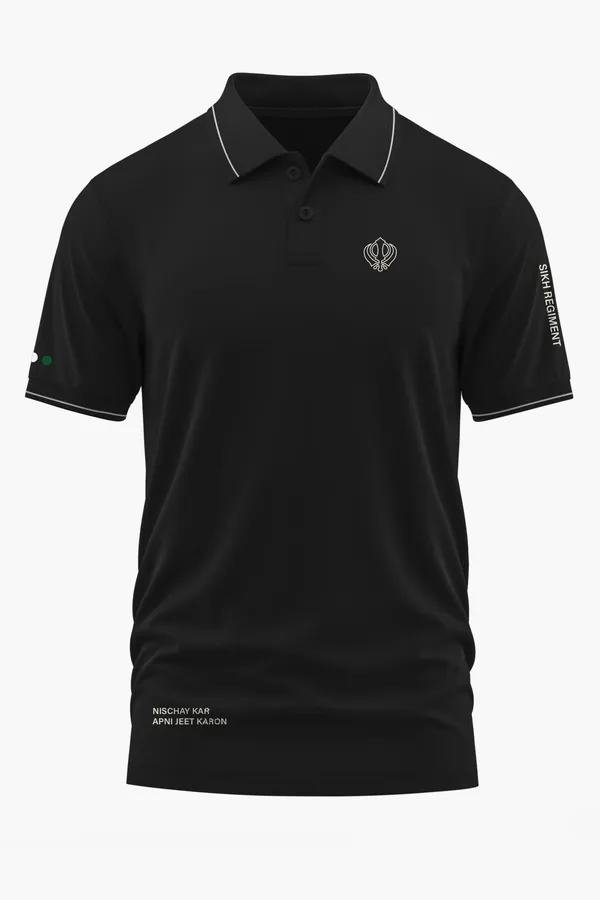 SIKH_REGIMENT_POLO_T-SHIRT_-_Black,_XXL
