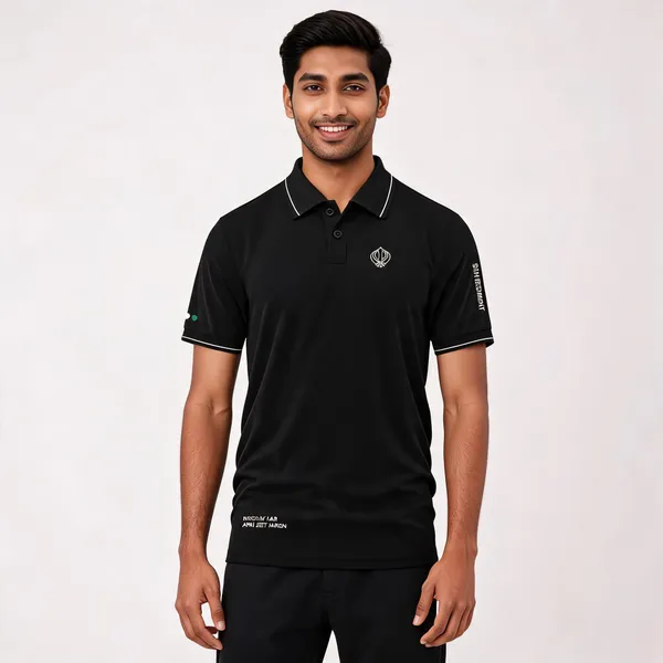 Black_Cotton-Lycra_Regular_Fit_Sikh_Regiment_Polo_T-Shirt_For_Men