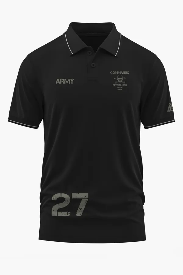 COMMANDO_SPECIAL_OPS_POLO_T-SHIRT_-_Black,_XXL