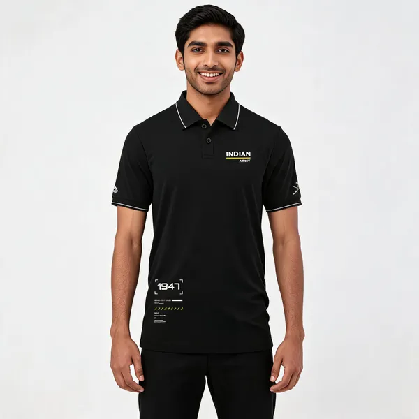 Black_Cotton_Lycra_Regular_Fit_Indian_Army_Polo_T-Shirt_For_Men