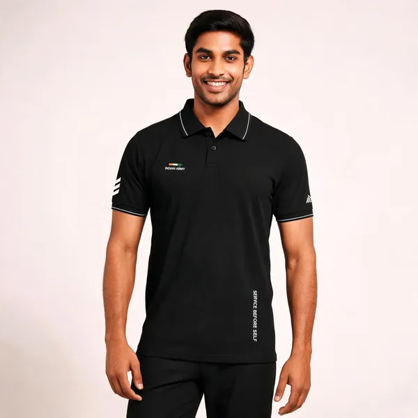 Black_Cotton_Blend_Regular_Fit_Army_Code_Of_Honour_Polo_T-Shirt_For_Men